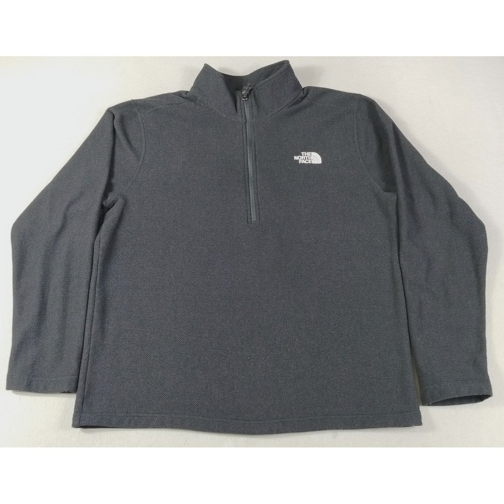 The North Face Fleece Pullover Men XL Black 1/4 Zip Hiking Outdoor NF0A3YR1JK3